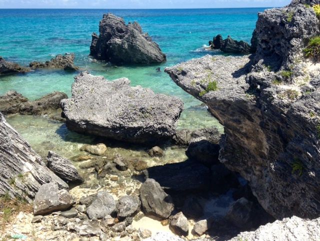 SCENIC VIEW OF SEA AND ROCKS