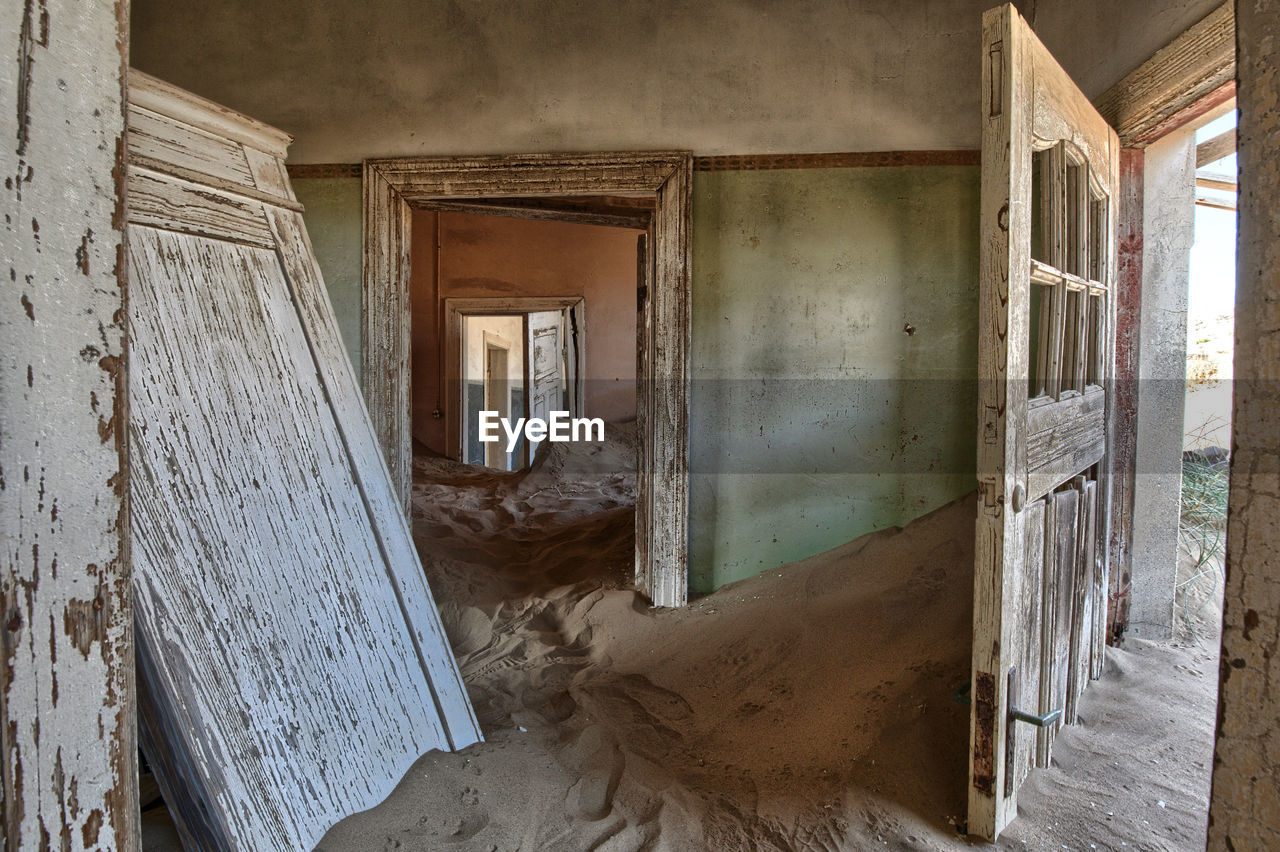 Interior of abandoned building