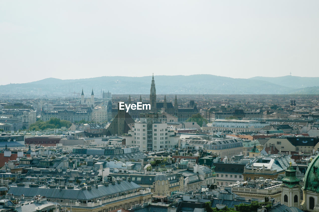 High angle view of buildings in vienna