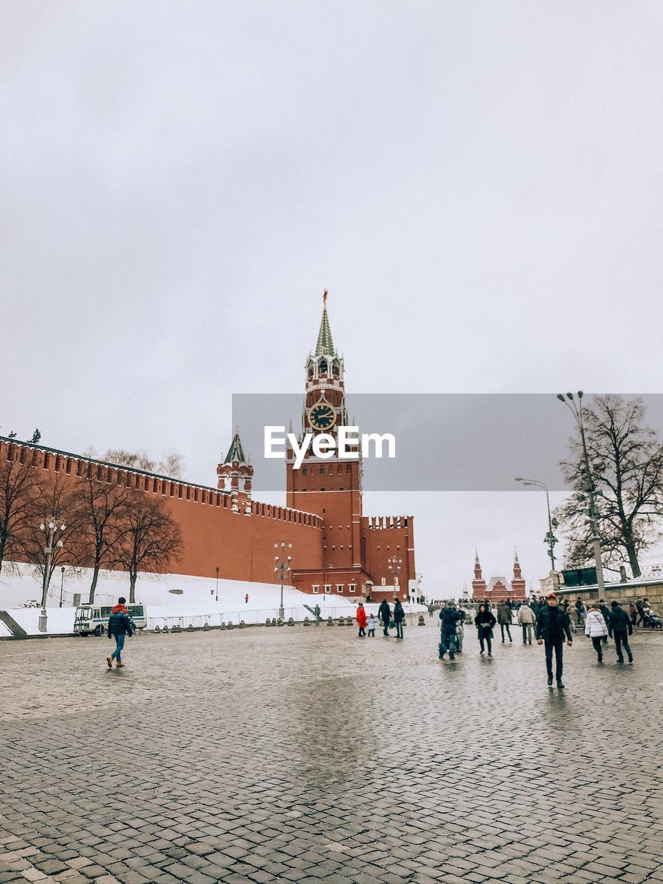 People at red square in city