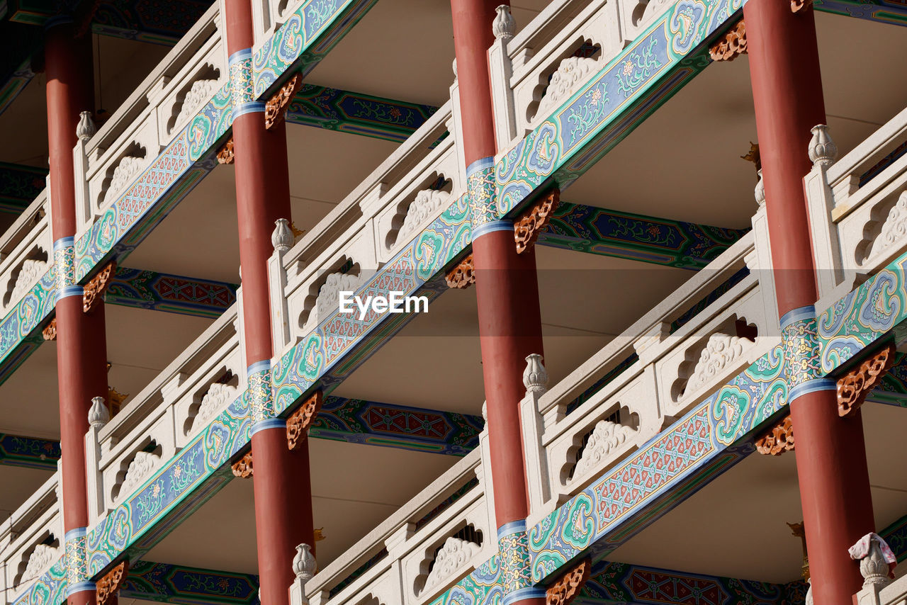 Low angle view of floors in temple building