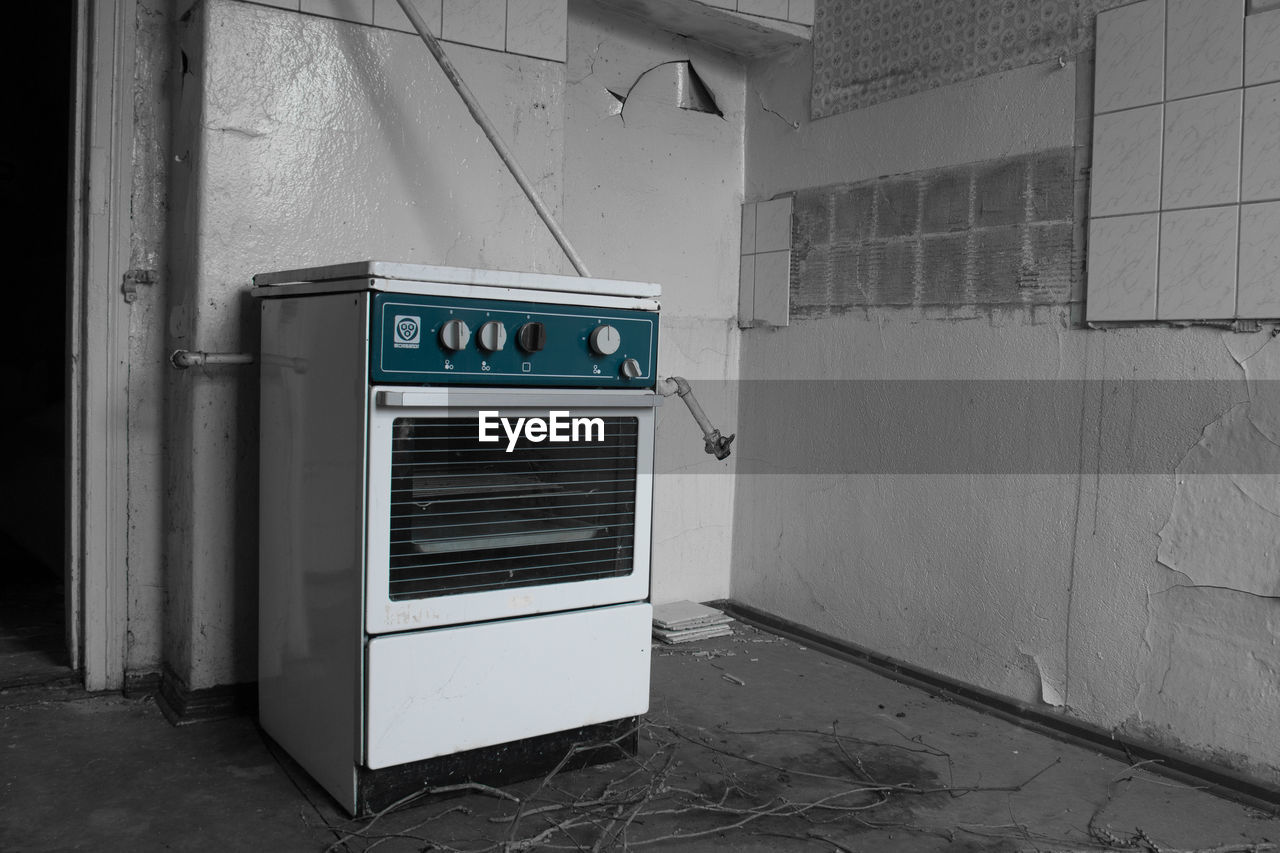 Stove in abandoned kitchen