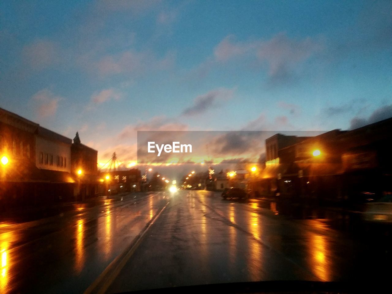 VIEW OF ROAD AT NIGHT