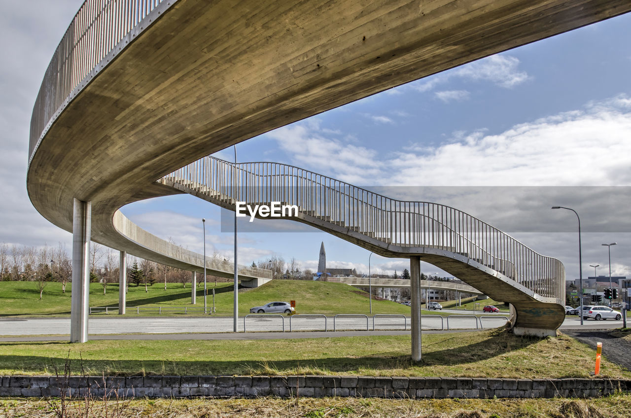 Pedestrian overpass in reykjavik