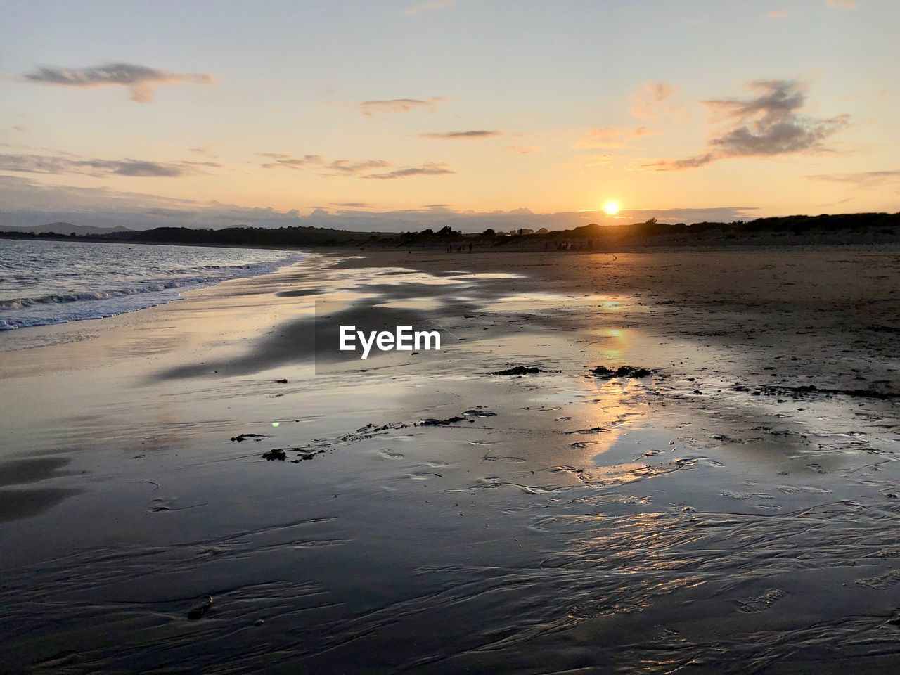 SCENIC VIEW OF BEACH DURING SUNSET