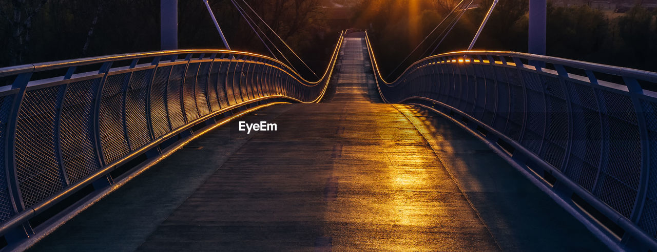 View of illuminated bridge