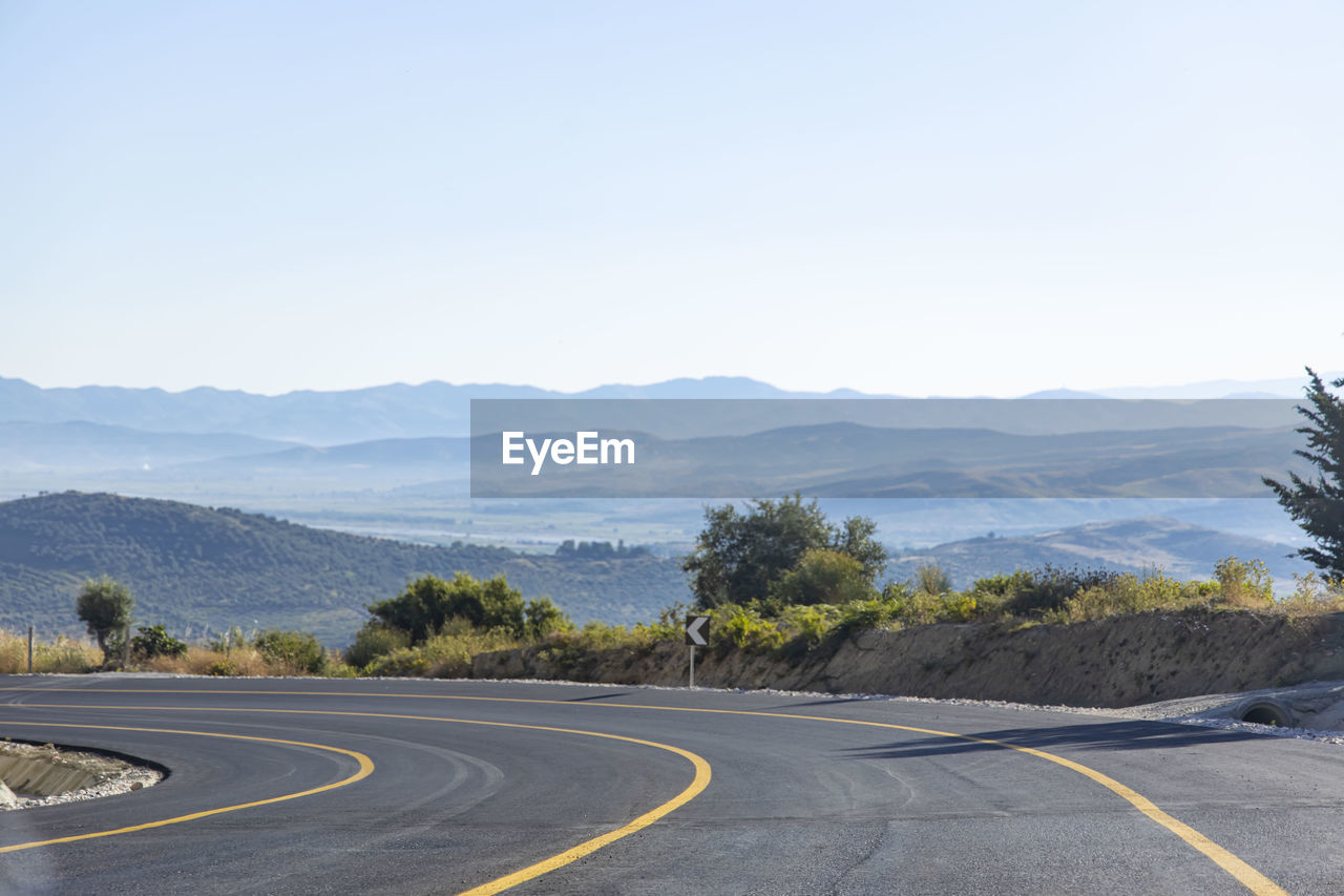 Scenic view of landscape against clear sky