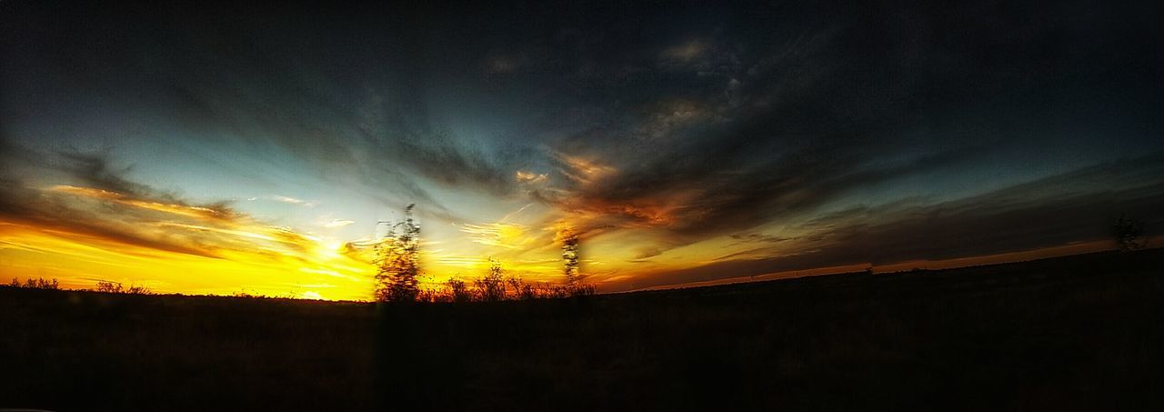 SILHOUETTE LANDSCAPE AGAINST SKY DURING SUNSET