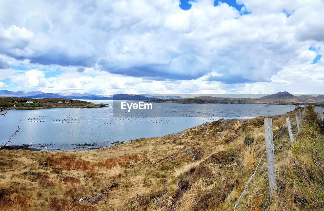 PANORAMIC VIEW OF LAKE AGAINST SKY