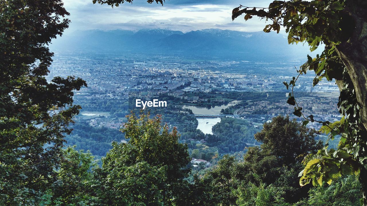 Scenic view of landscape with mountain in background