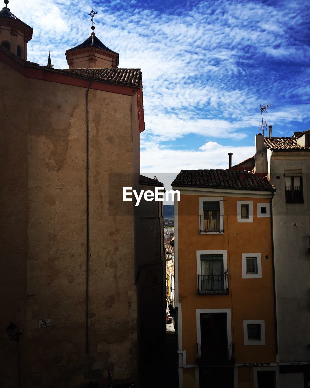 Low angle view of buildings against sky