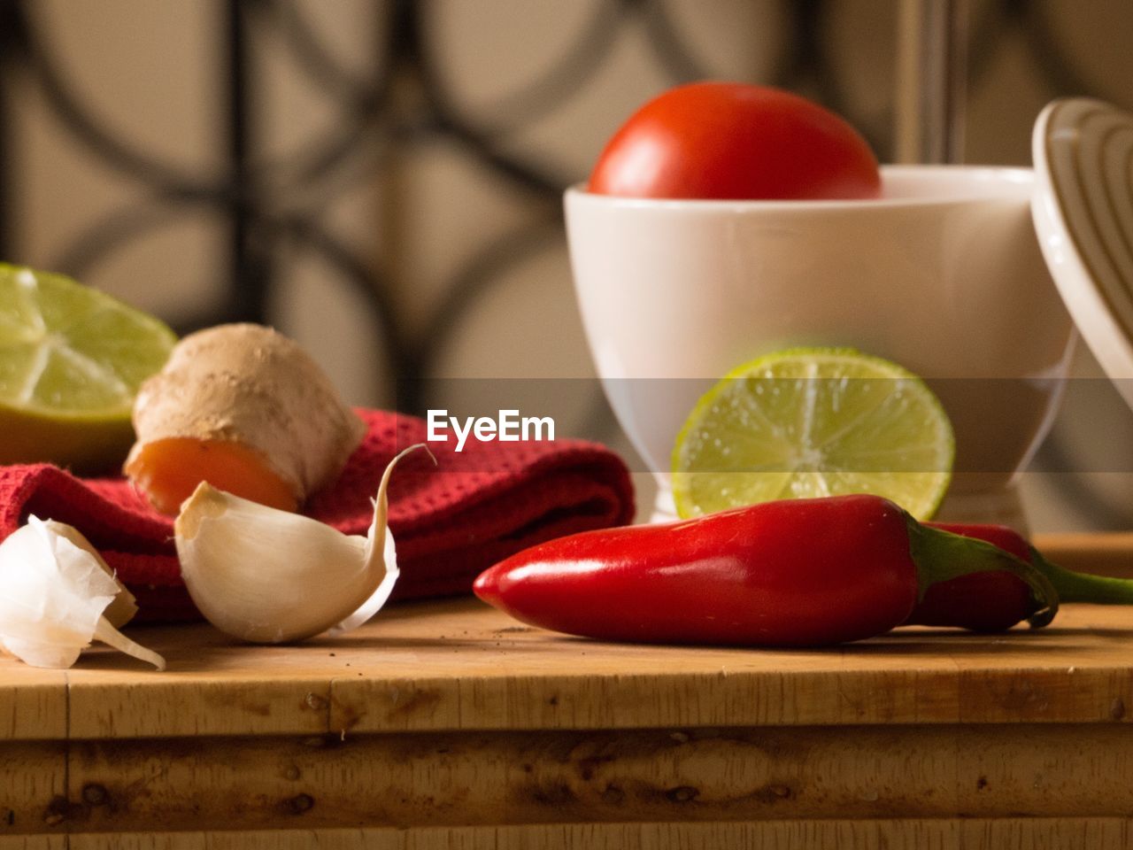 Close-up of fruits on table