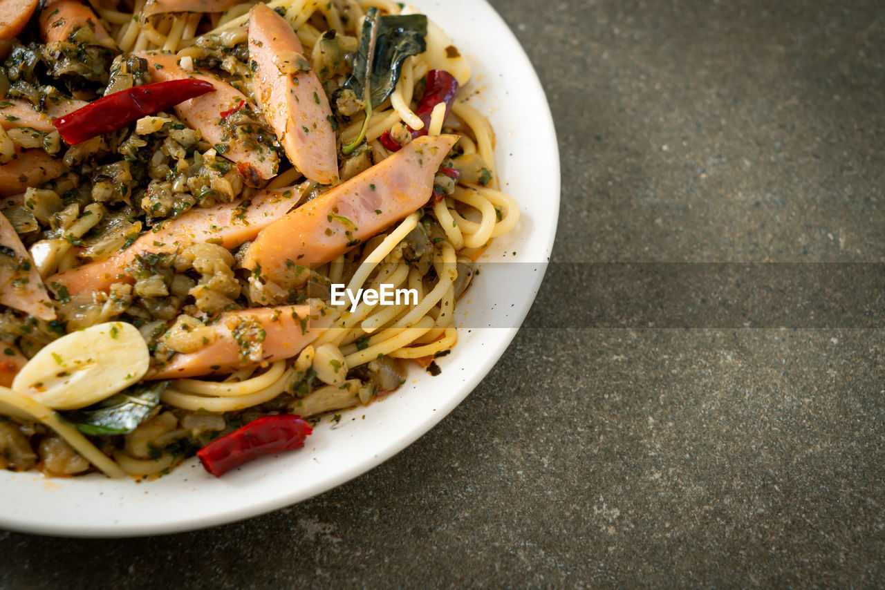 close-up of food in plate