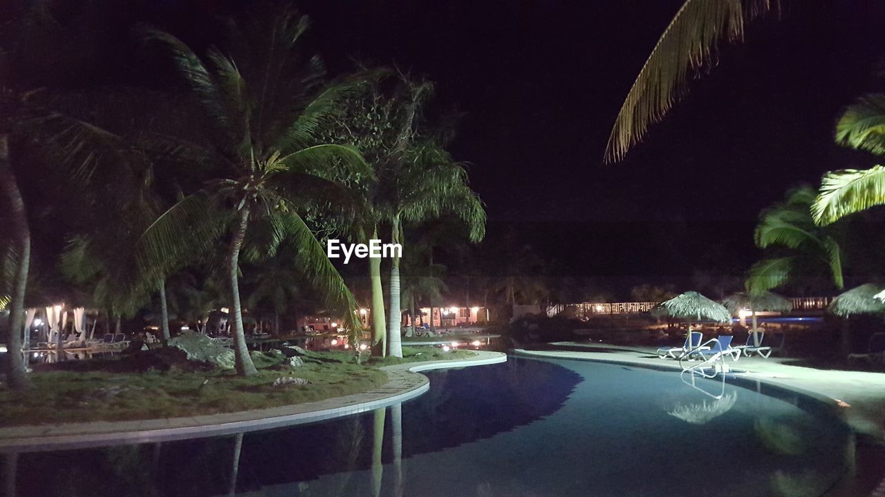 VIEW OF ROAD AT NIGHT