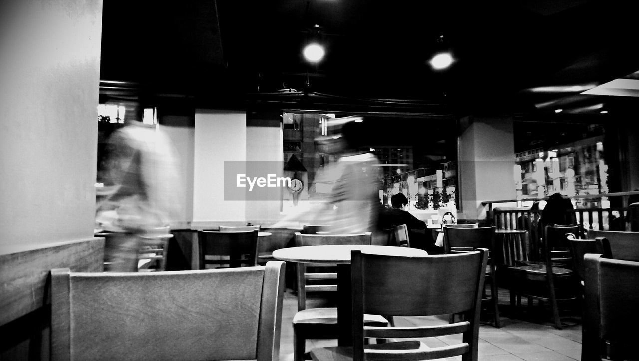 EMPTY CHAIRS IN RESTAURANT