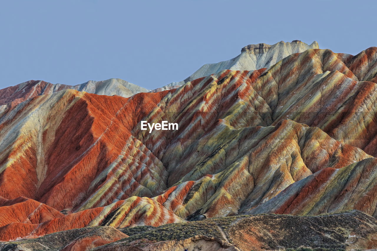 Sandstone and siltstone landforms of zhangye danxia-red cloud nnal.geological park. 0899
