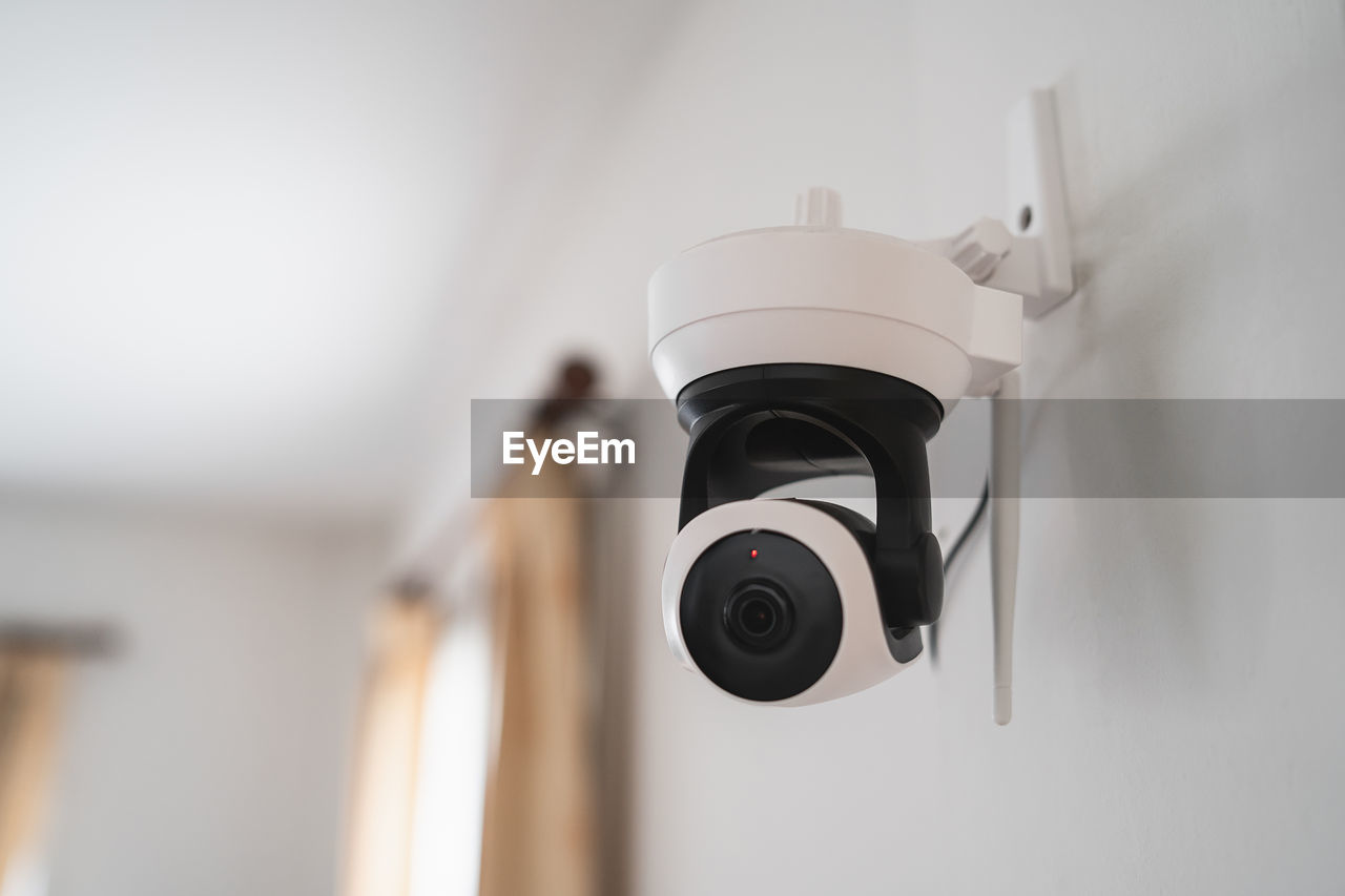 low angle view of security camera