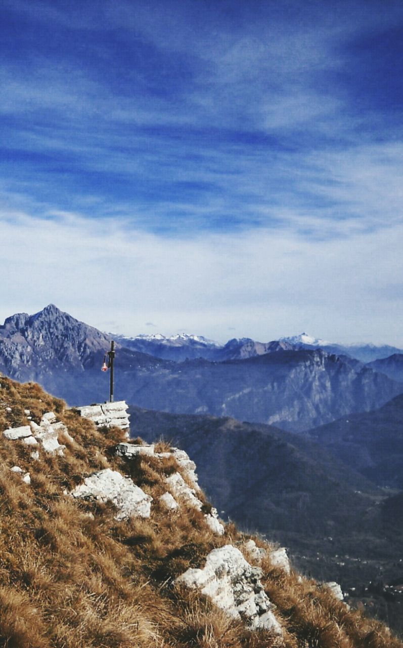 Mountain ranges against sky