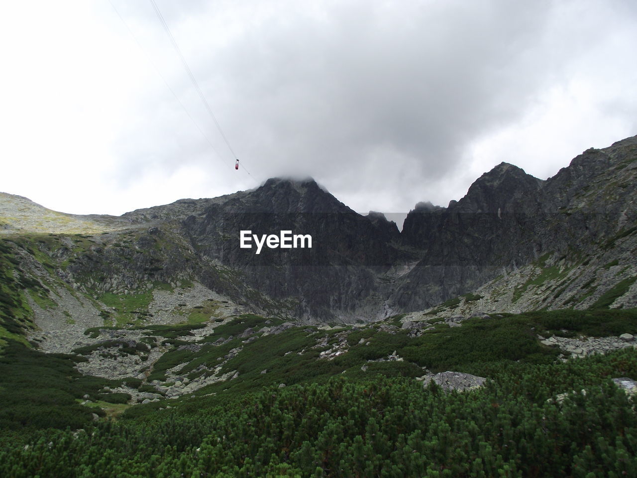 Low angle view of mountains against sky