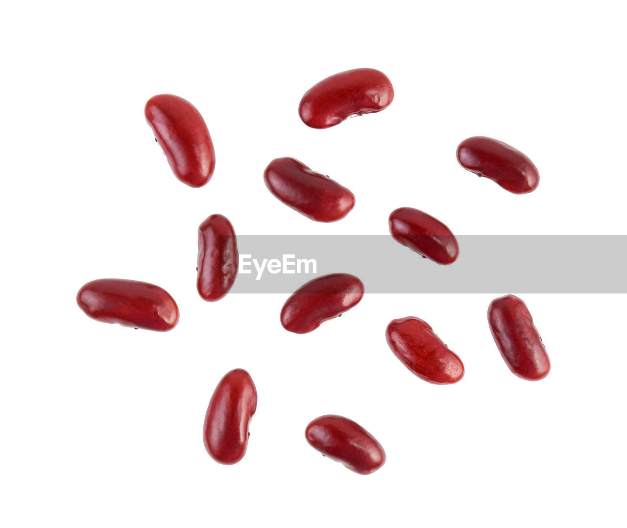 Close-up of kidney beans over white background