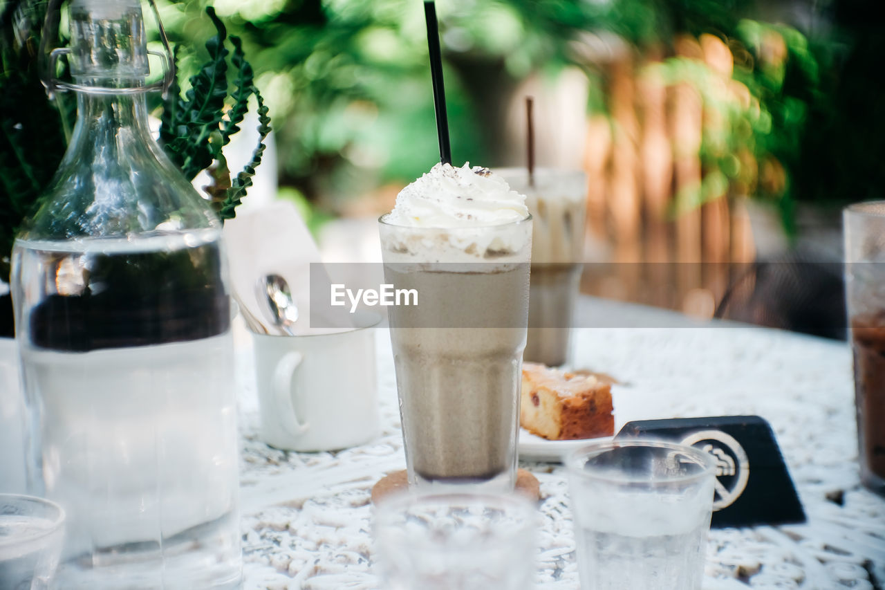 Close-up of drink on table