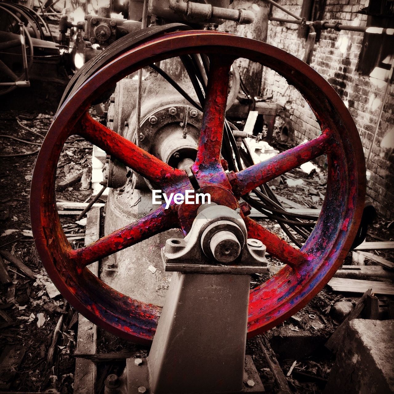 View of red wheel