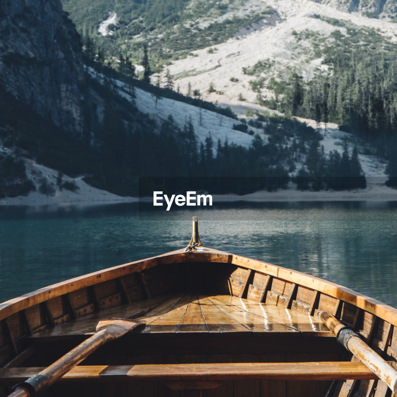 Scenic view of lake and mountains