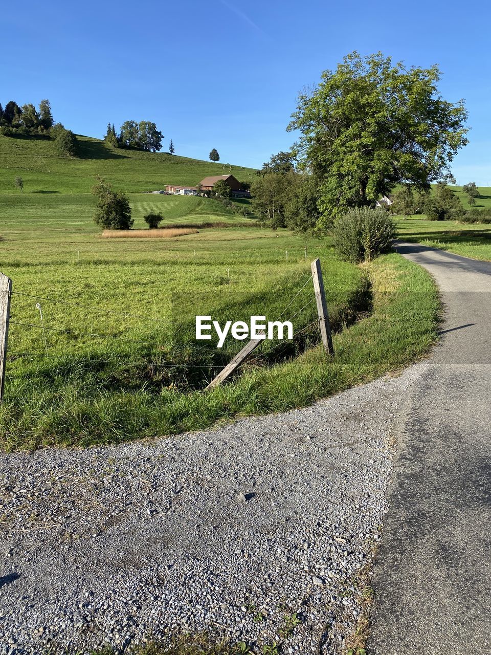 VIEW OF EMPTY ROAD ON FIELD