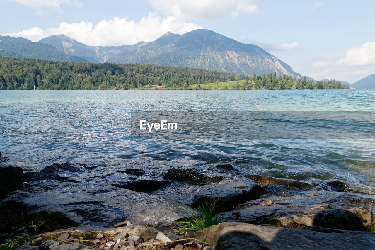 SCENIC VIEW OF ROCKS IN SEA AGAINST SKY