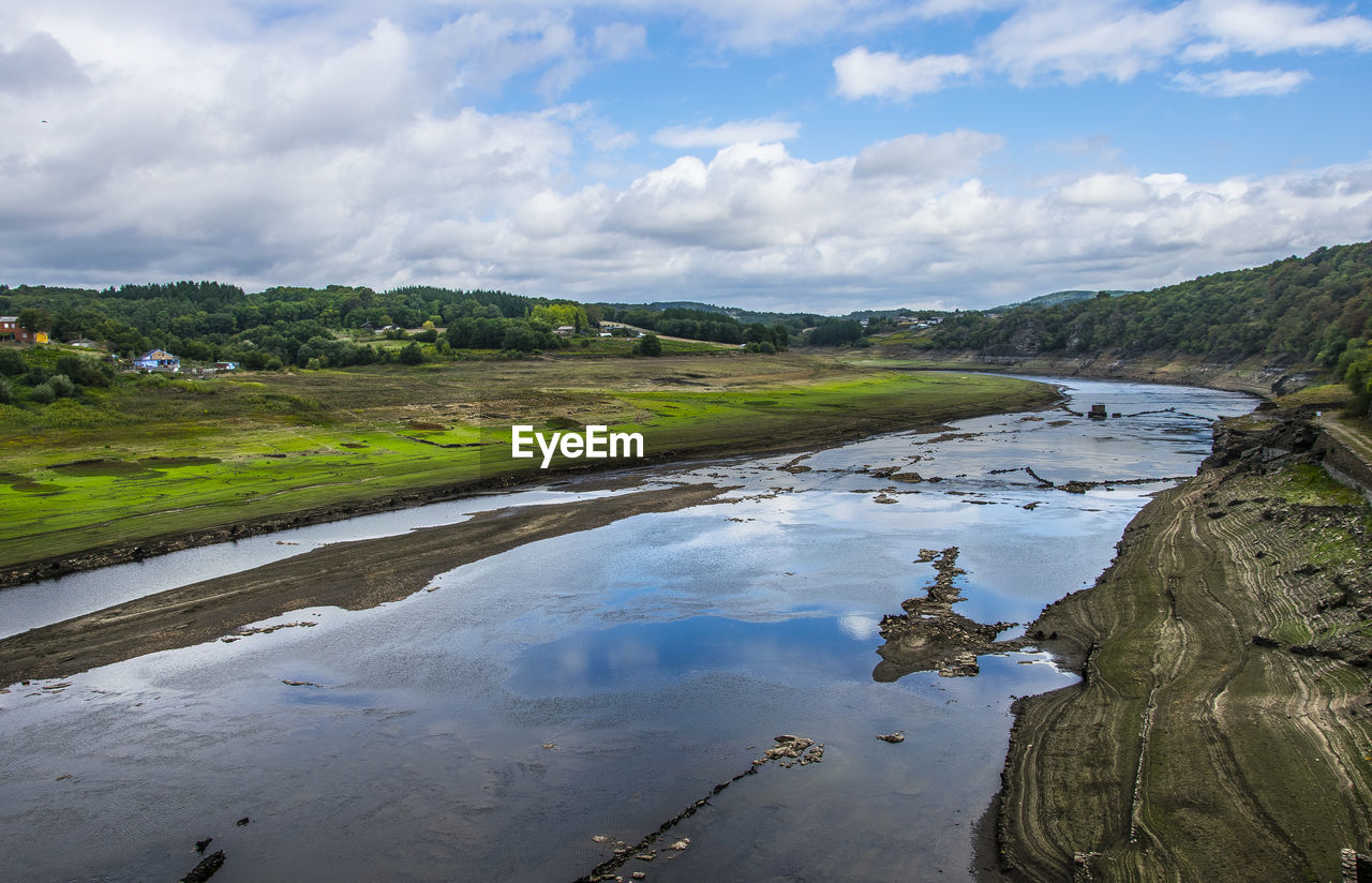 Scenic view of river against sky