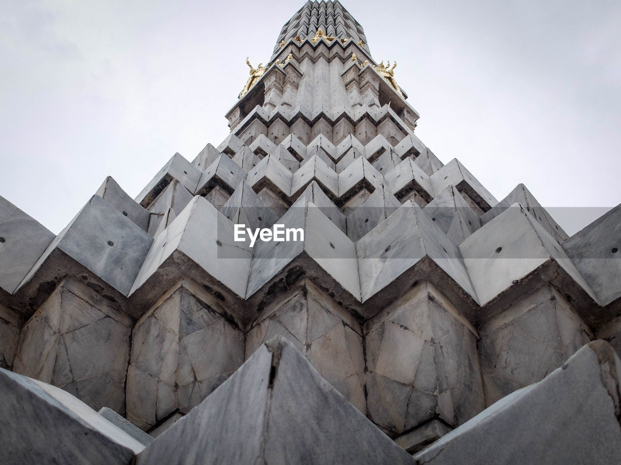 Low angle view of temple against sky