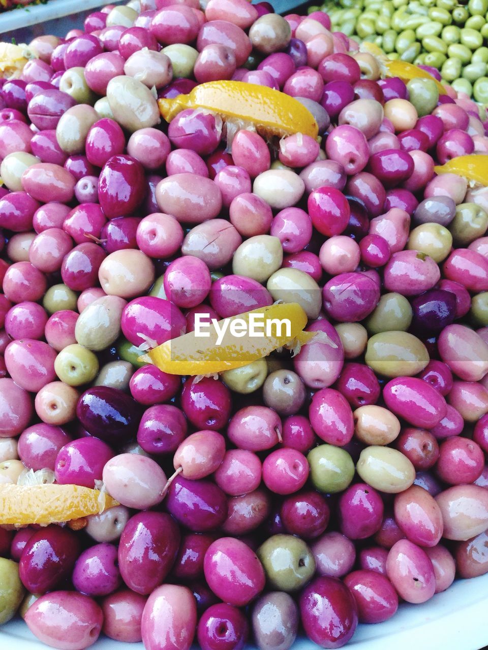 Heap of karonda fruits at market stall