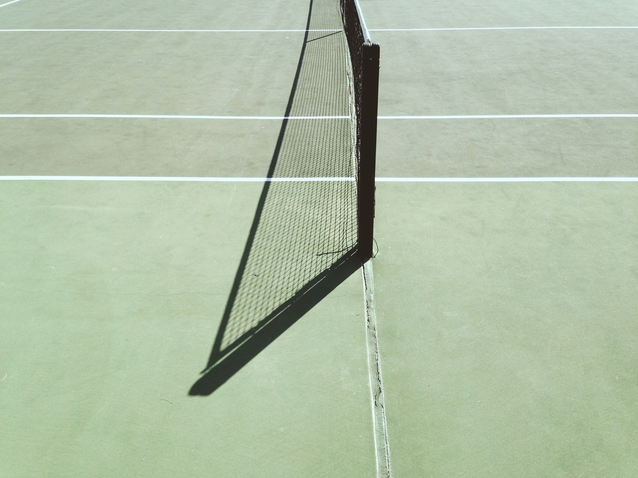 Clay court at sunny day