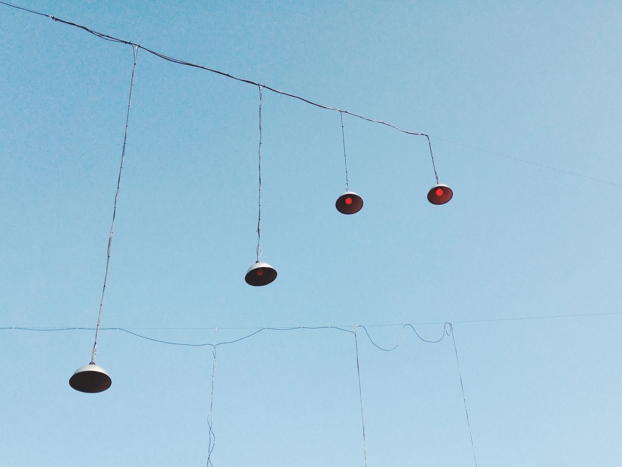 Street light against sky