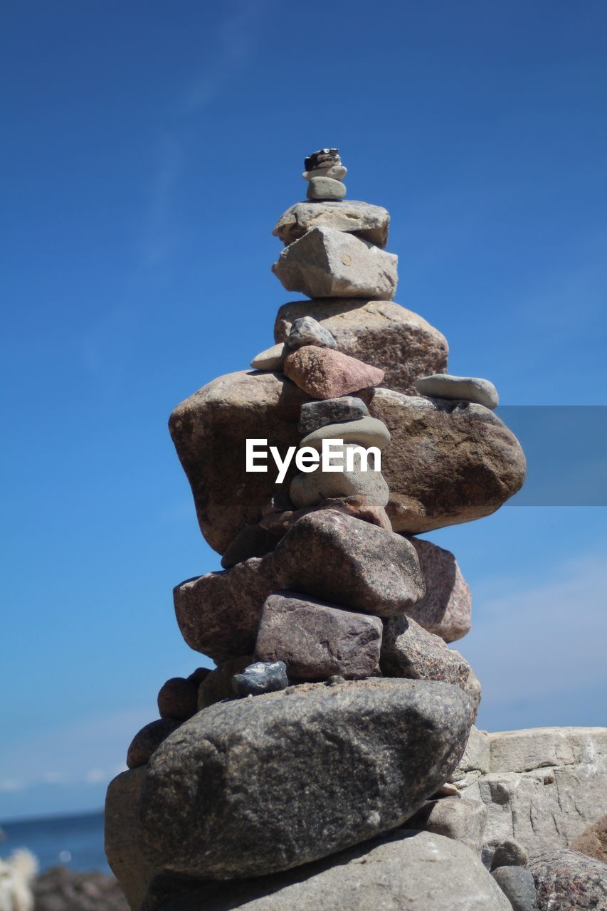 STACK OF STONES ON ROCK