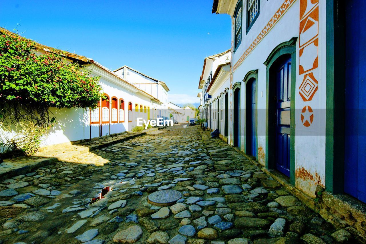 ALLEY AMIDST BUILDINGS IN CITY