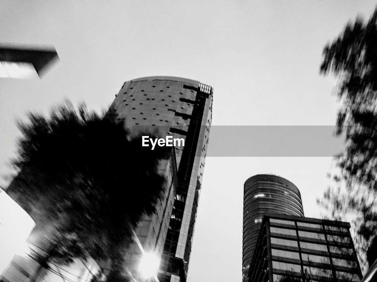 Low angle view of skyscrapers against sky