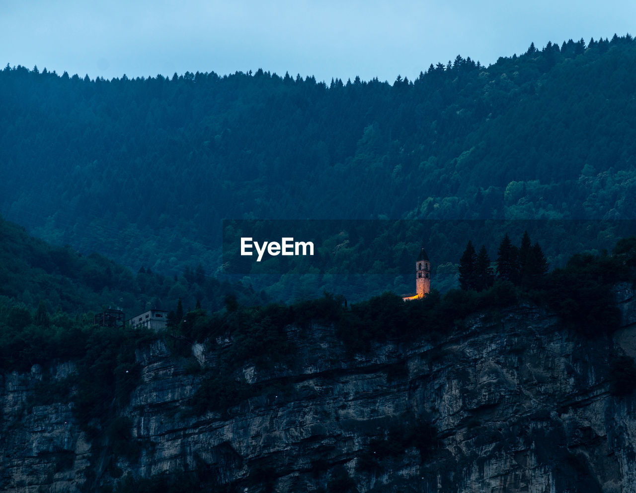 Scenic view of mountain against sky