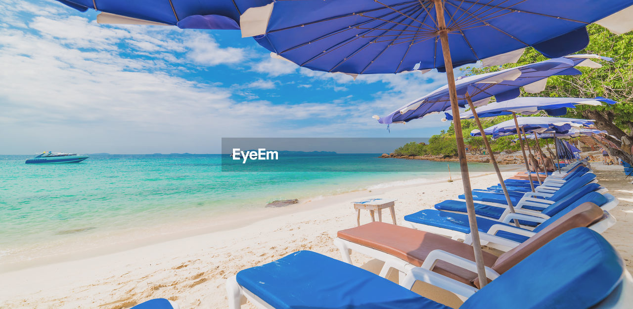 PANORAMIC VIEW OF BEACH AGAINST SKY