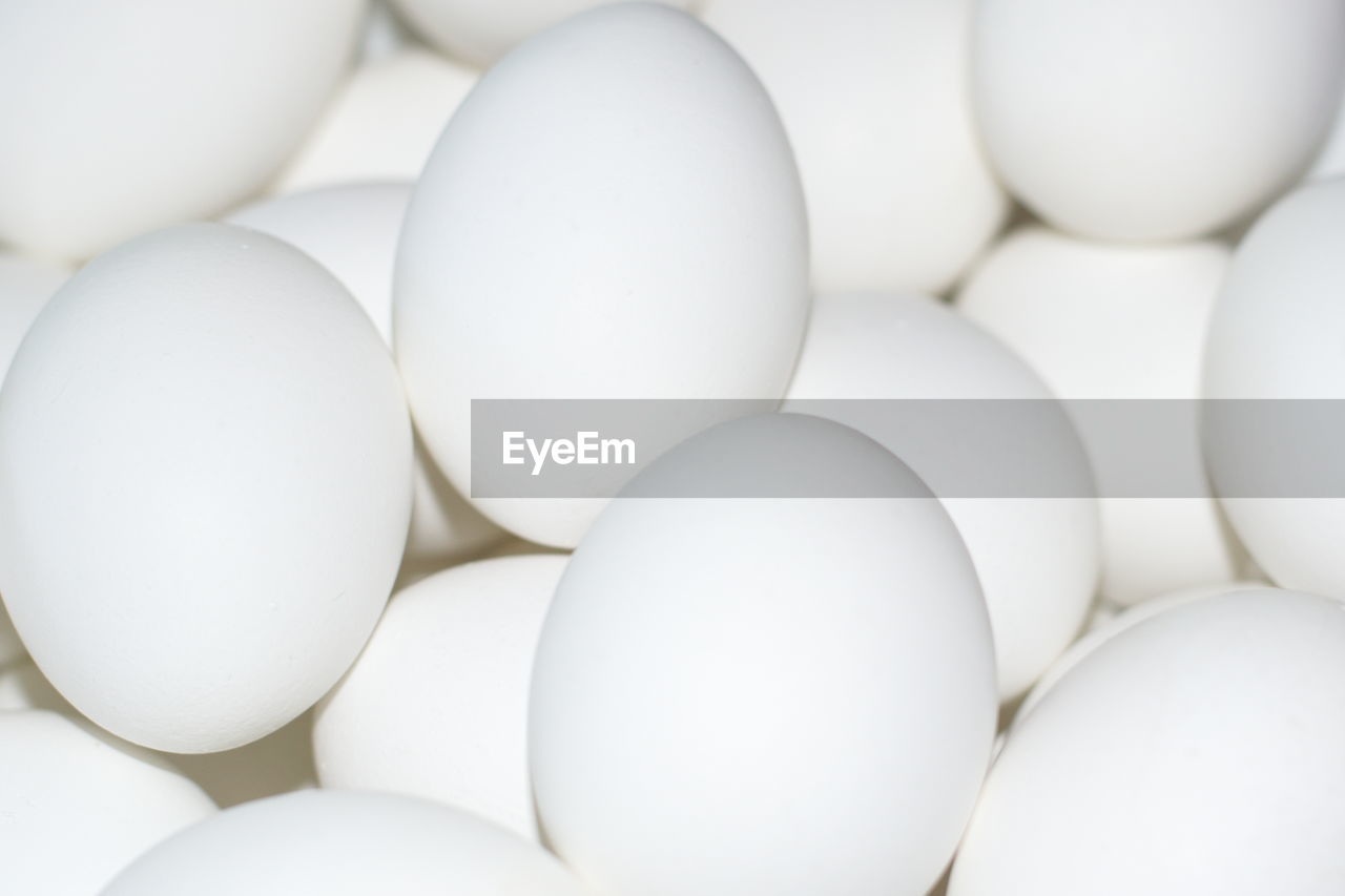 Full frame shot of eggs