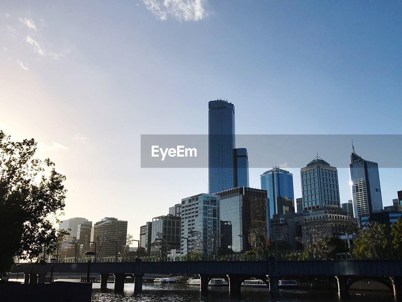 View of skyscrapers in city