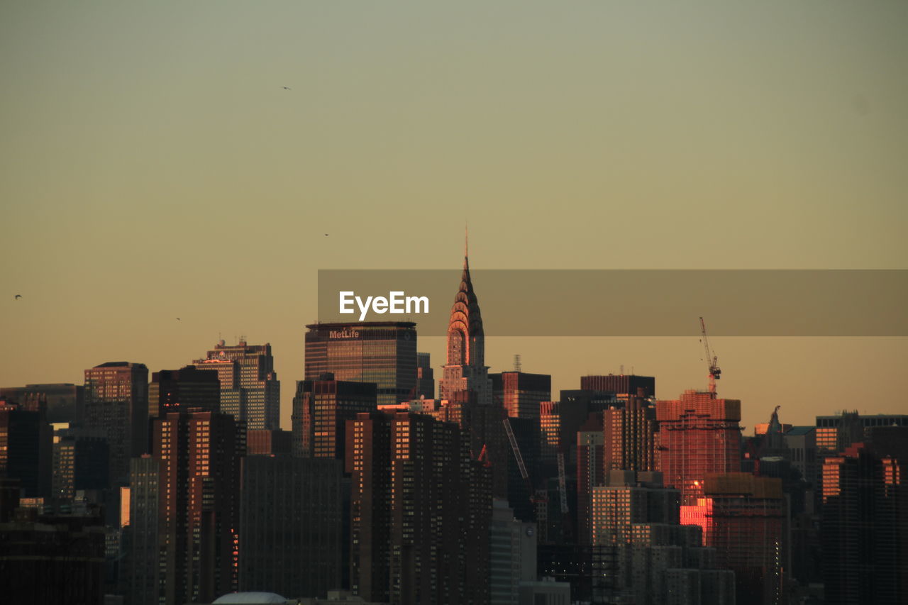 VIEW OF BUILDINGS AGAINST CLEAR SKY