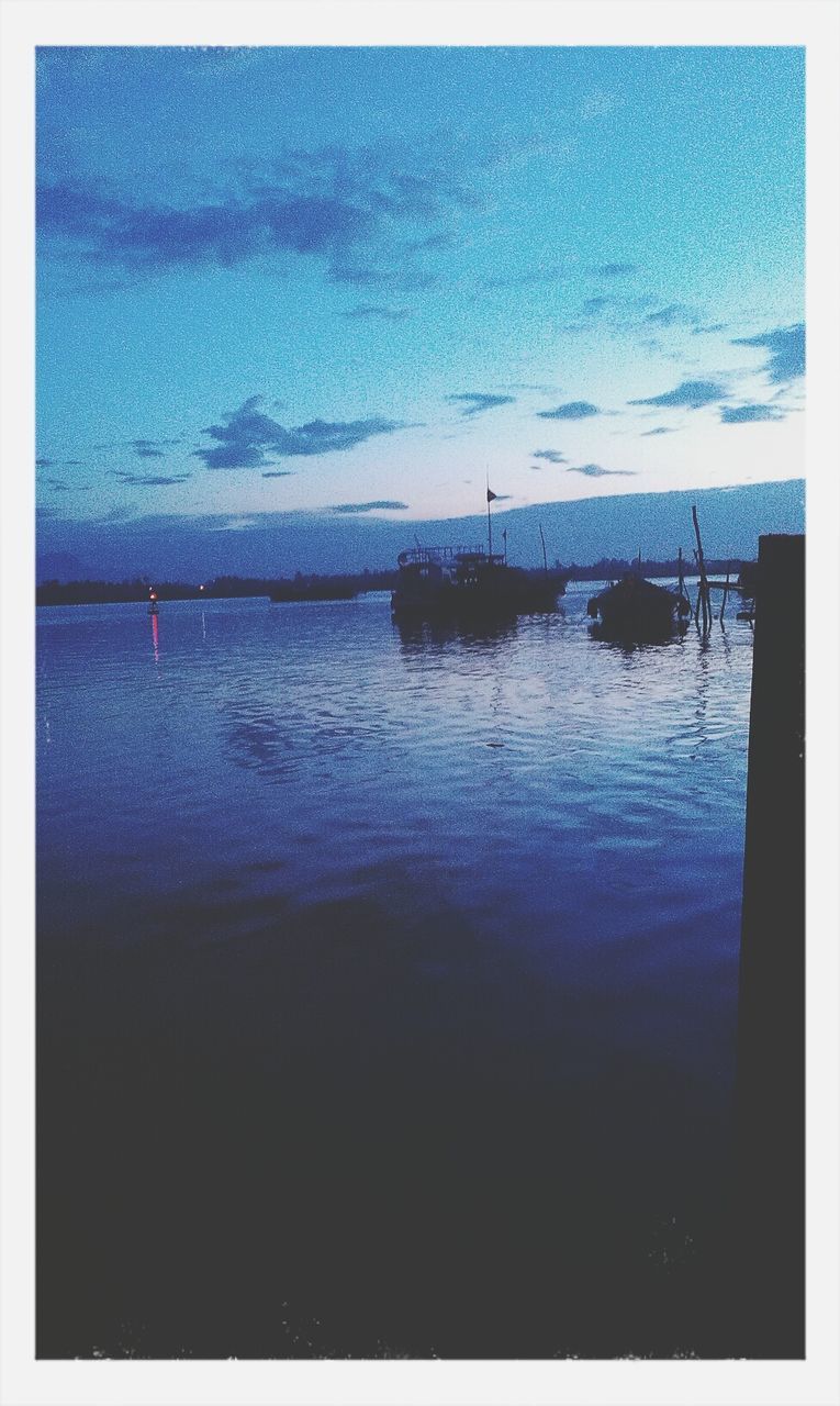 View of sea at dusk