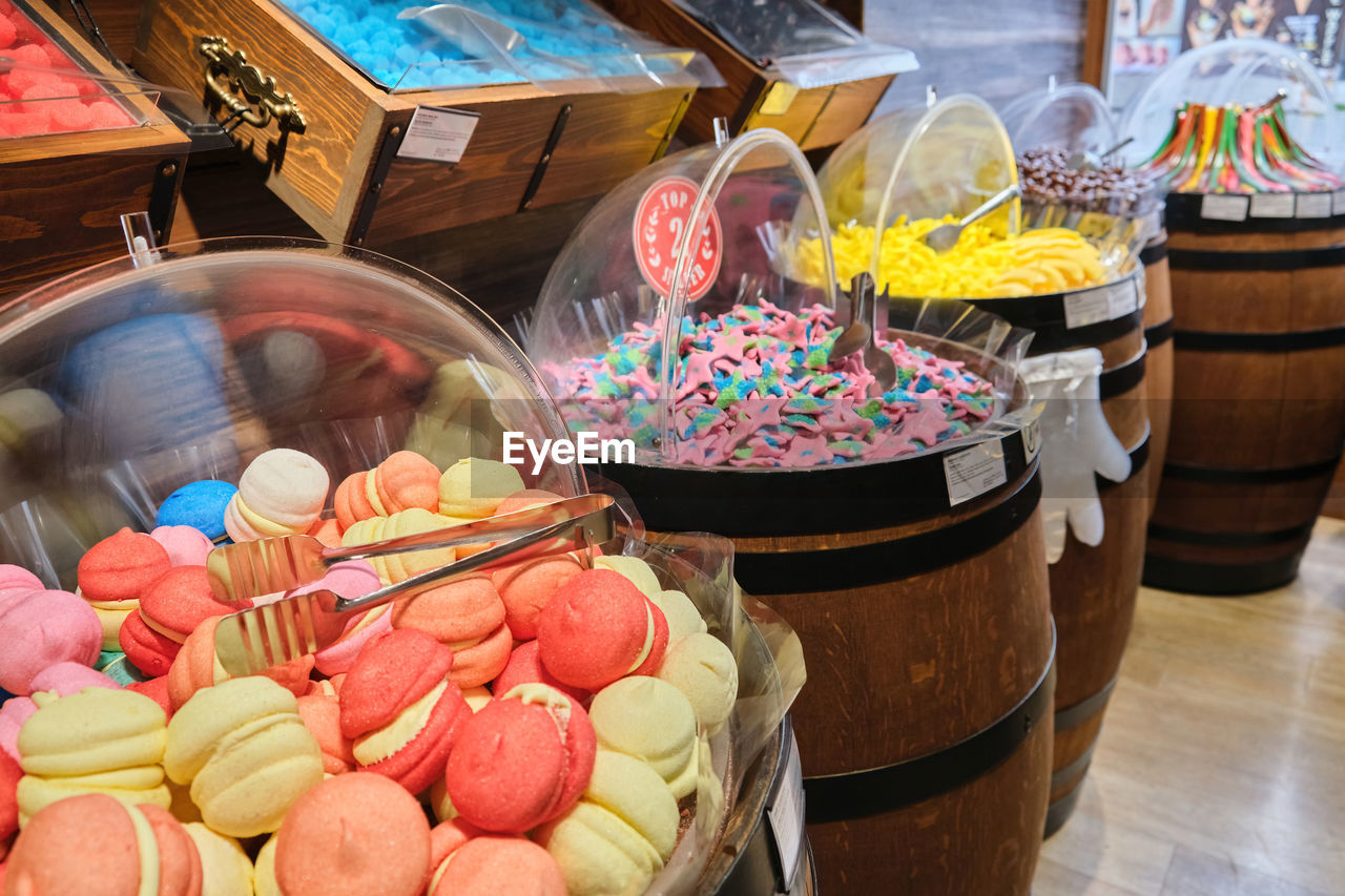 high angle view of food on table