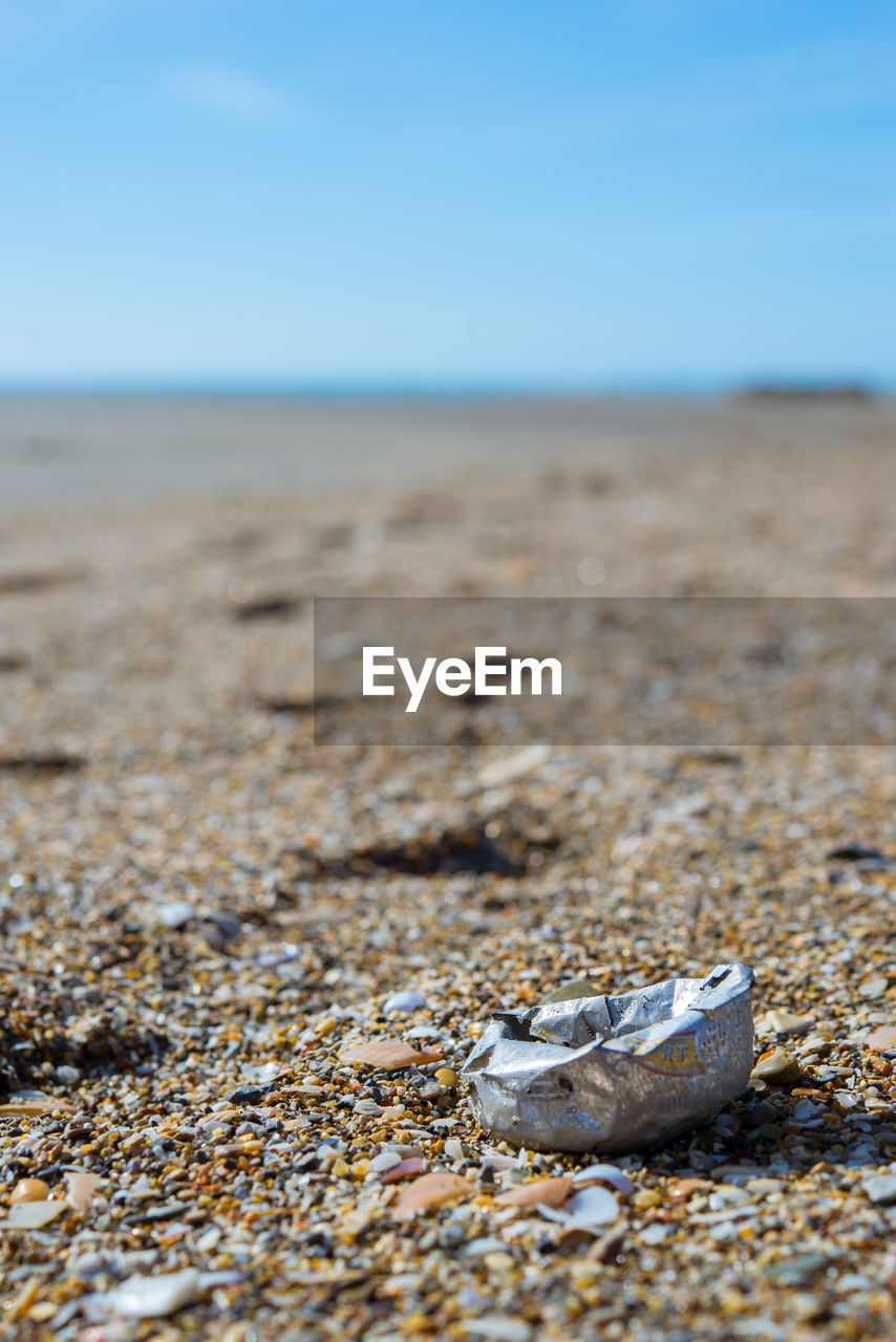 SURFACE LEVEL OF SHELL ON BEACH