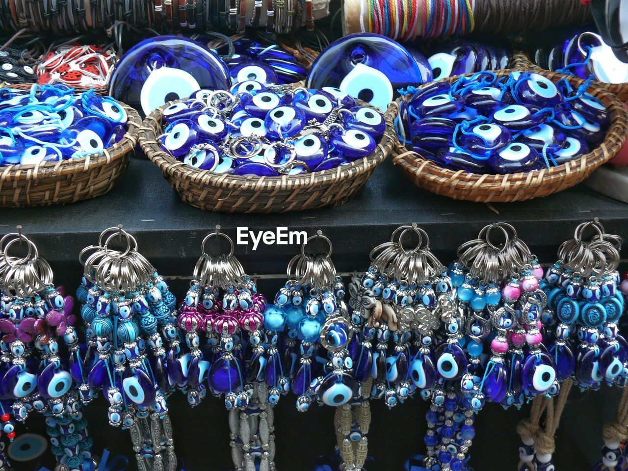Close-up of various objects for sale in shop