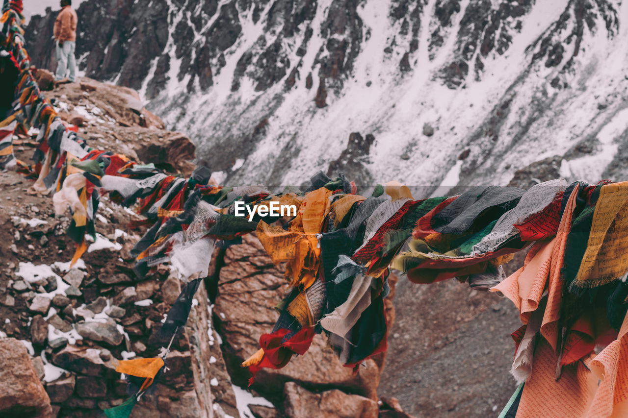 Prayer flag at khardungla pass, ladakh