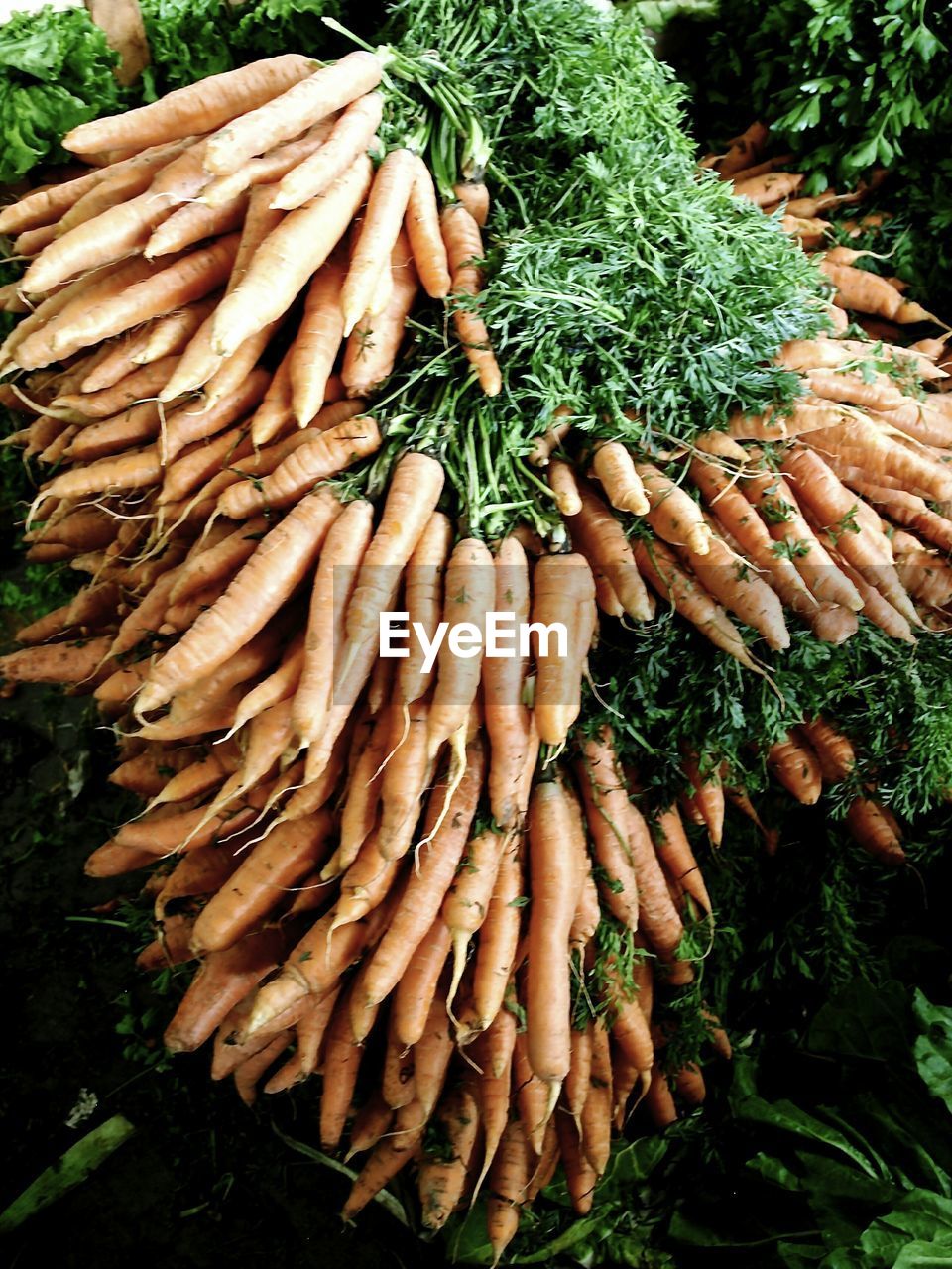 FULL FRAME SHOT OF CARROTS FOR SALE AT MARKET