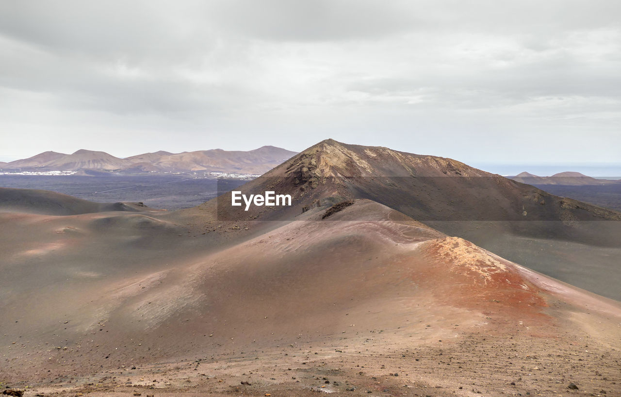 Impression at the timanfaya national park in lanzarote, part of the canary islands in spain