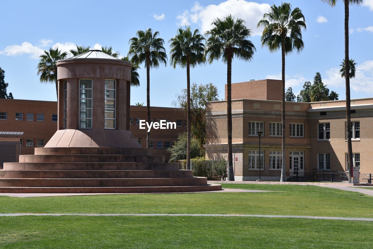 The lantern at the hayden library on the arizona state university campus